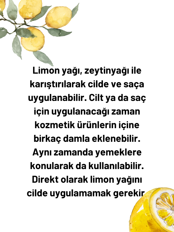 Limon Uçucu Yağı